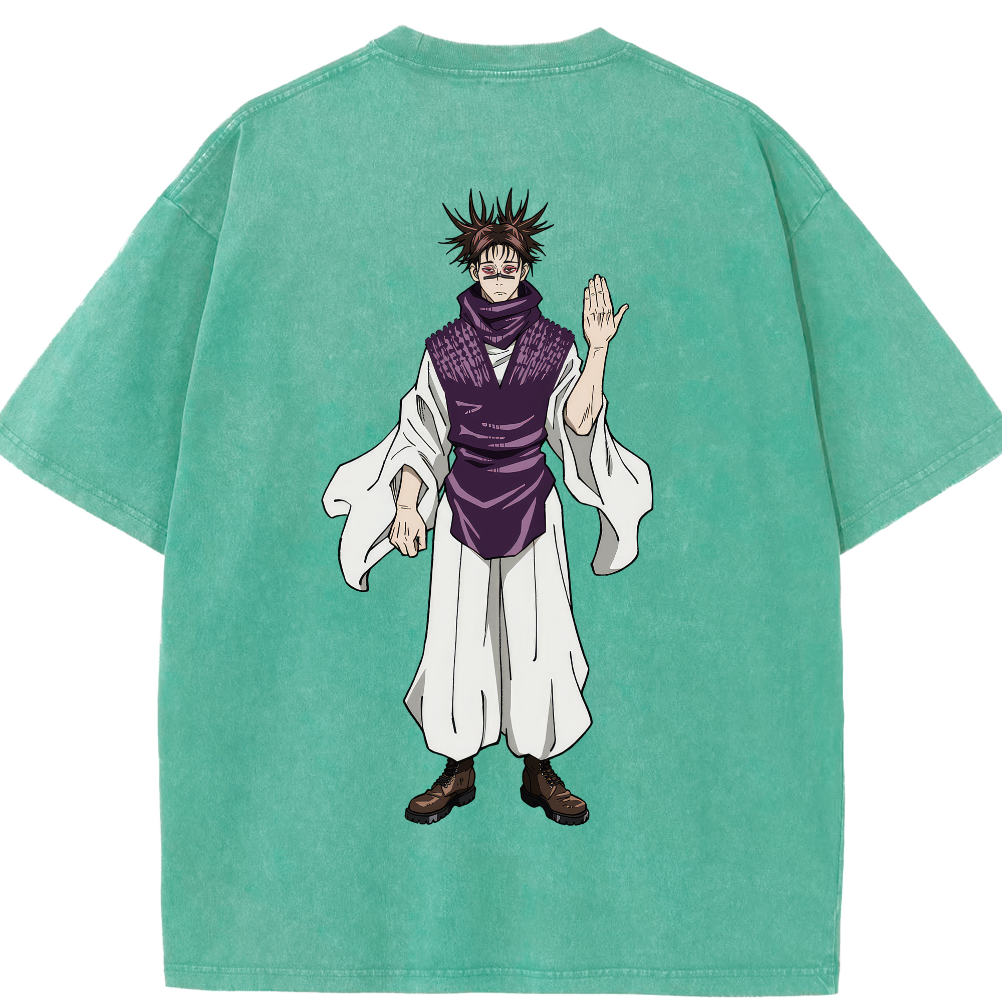 （画像用） 呪術廻戦 Jujutsu Kaisen 綿100% ヴィンテージ風 半袖Tシャツ（背面プリント）